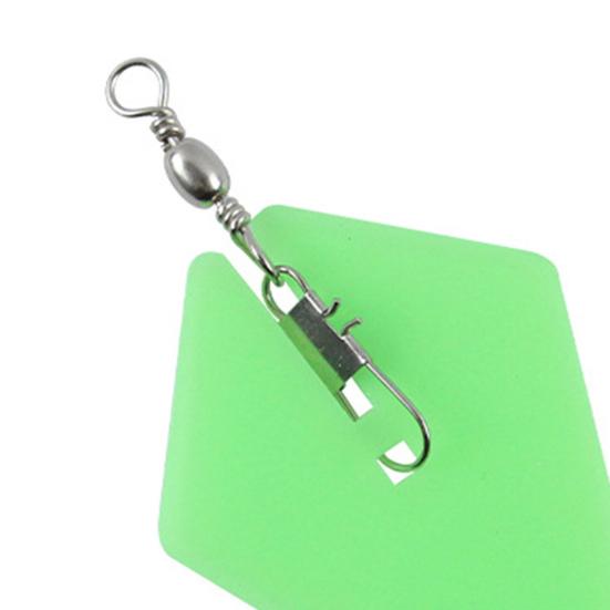 Рыболовная клипса Вращающийся вертлюг Компактный дизайн Портативный Легко устанавливается Светящаяся треугольная пластина Рыболовные аксессуары