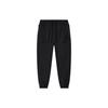Solid Color Woven Jogger Pants Men Bottoms Black F11M133897F-BK