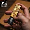 01EDC Алюминиевый Черный Вафельное Печенье 2.0 Шоколад Ультратонкий Выдвижной Толкатель Структура Камертона Механический Резонанс Игрушка
