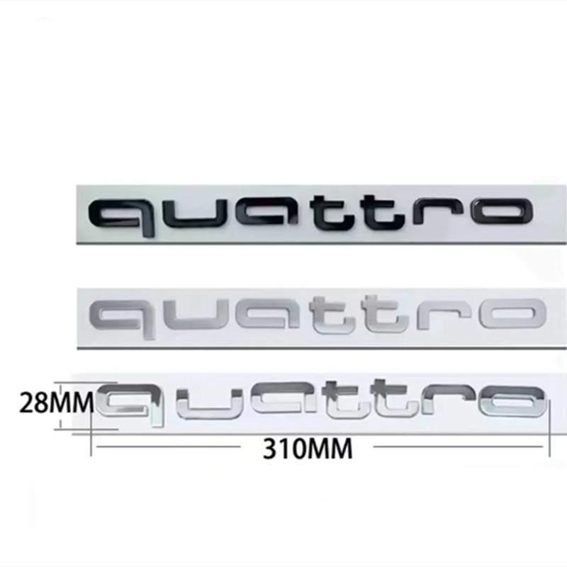 ABS Car Front Grille Emblem External Auto Body Sticker Auto QUATTRO Emblem Accessories for Q2 S A3 A4 B8 8P 8V A6 C7 A5 Q5 B7 AQ6