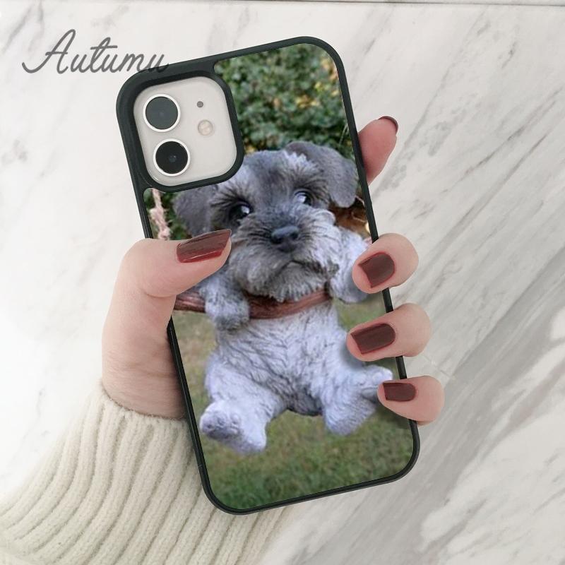 Чехол для телефона «Милые собаки шнауцер» для iPhone 11 12 13 14 Pro Max mini XR XS SE 2020 5 7 8 Plus Samsung Galaxy S21 S22
