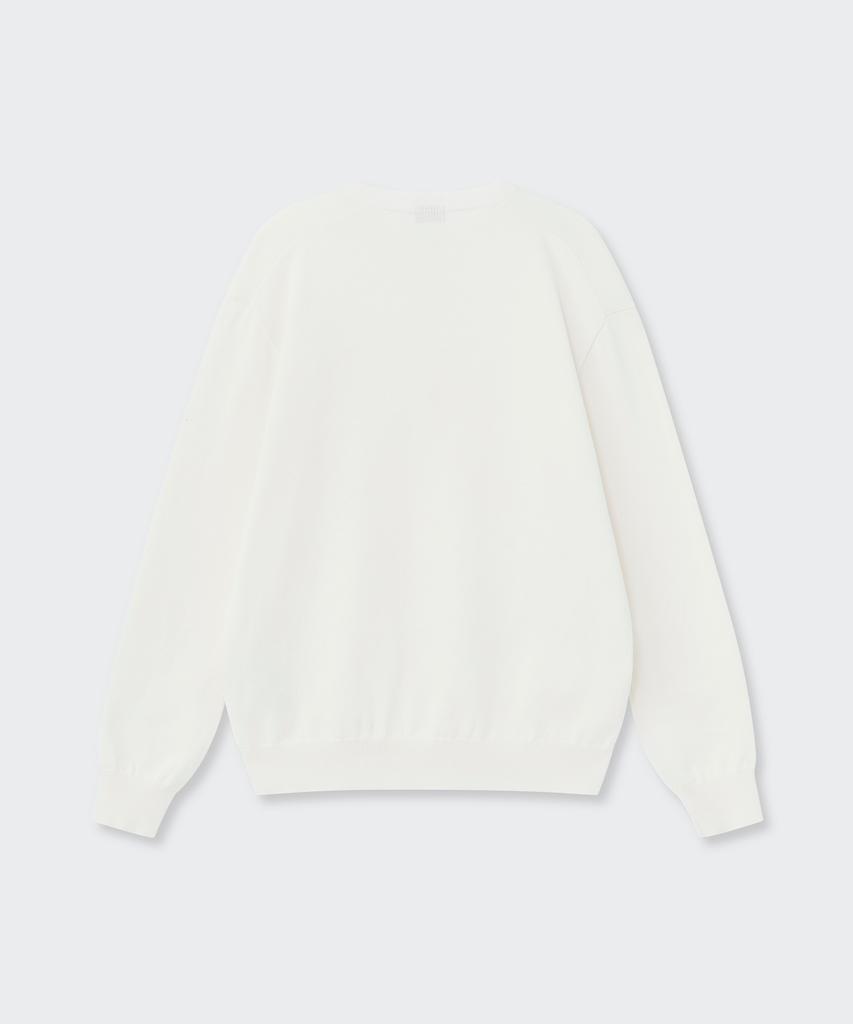 MUSINSA STANDARD Washable Supima Cotton Henley Neck Knit [Ivory]