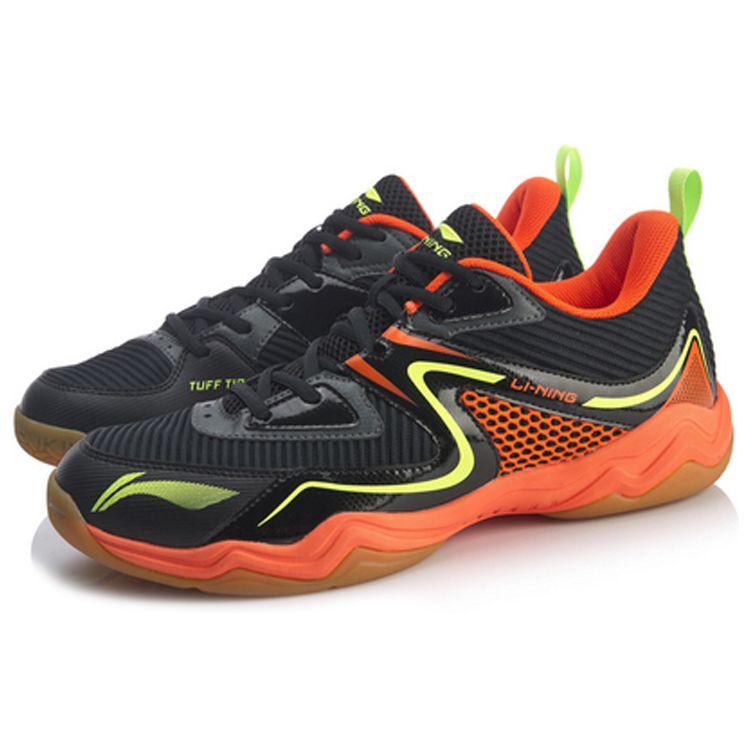 Li-Ning Кроссовки для бадминтона Sound Wave Унисекс Черно-оранжевые AYTQ017-3