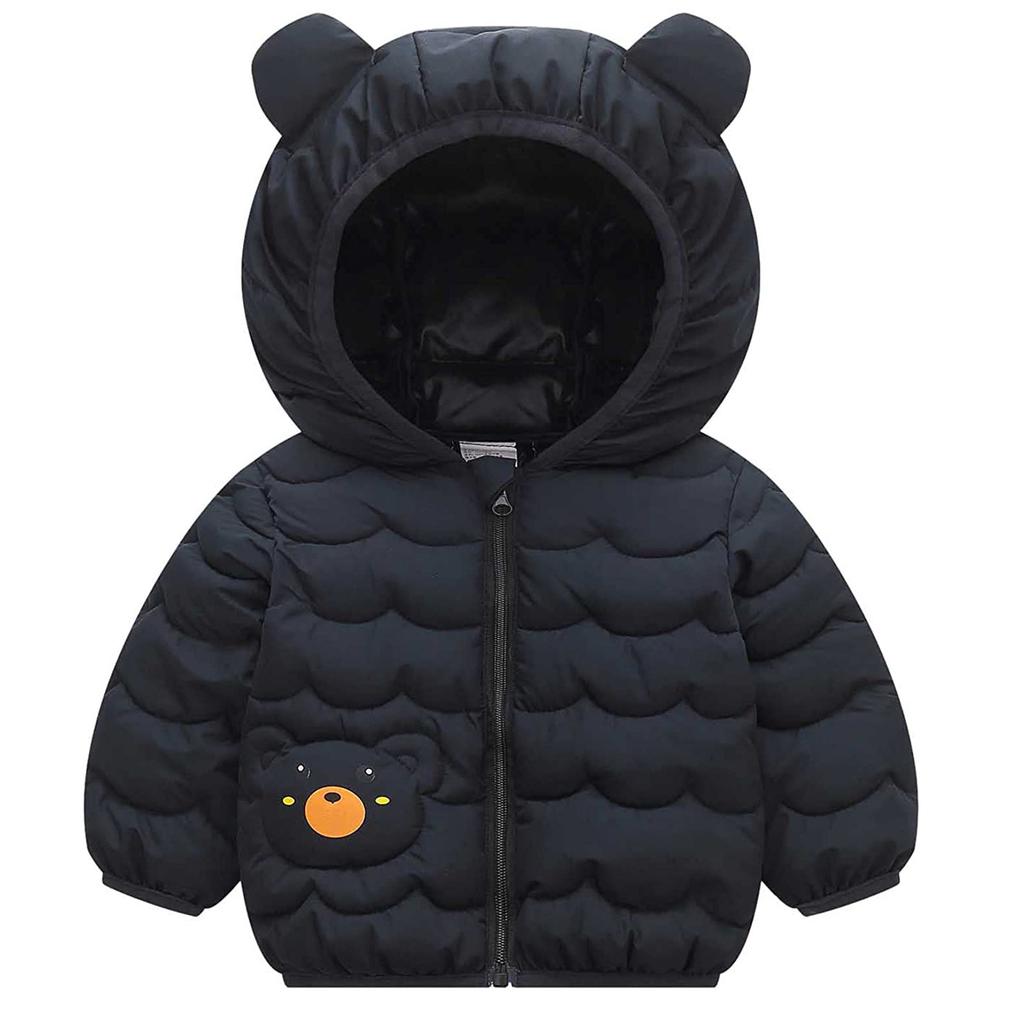 Зимние пальто для мальчиков и девочек, детская куртка на молнии с толстыми ушами, зимняя толстовка с капюшоном, одежда