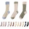 3Pairs Sleeping Coral Fleece Socks Winter Mid Tube Socks Women Solid Color Floor Plush Socks  Autumn