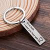 Personalized Stainless Steel Dad Fathers Boyfriend Gifts Keyring Pendant Drive Safe Men Keychain