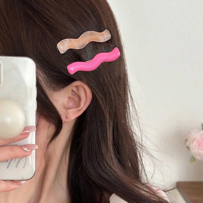 1 комплект, винтажные акриловые заколки для волос, корейские волнистые заколки с геометрическим рисунком, заколки для волос для женщин, аксессуары для волос, модные головные уборы для детей и девочек
