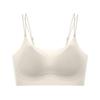 Cool feeling seamless, shoulder straps, beautiful back, bra, fixing cup, gathering, upper support, soft support, ultra-thin summer
