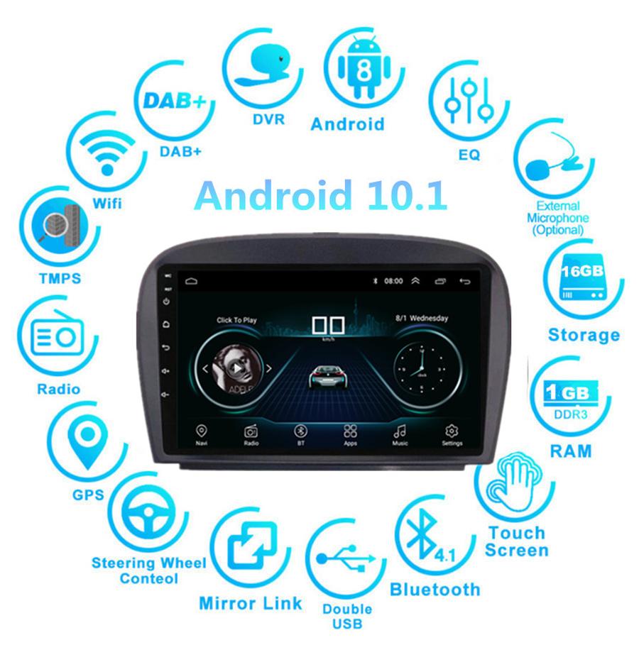 9'' Android 10.1 Stereo Radio GPS WiFi For Benz SL350 SL500 SL63/65 AMG 2005-11