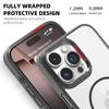 Магнитный слот для карт, прозрачный чехол для телефона iPhone 16 Pro Max 15 14 Pro 13 12 11 для Magsafe, противоударный металлический защитный чехол для объектива