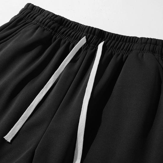 Мужские плотные спортивные штаны Осень и Зима Пояс на шнурке Свободные повседневные брюки На флисовой подкладке Теплые брюки для повседневной носки Тренажерный зал