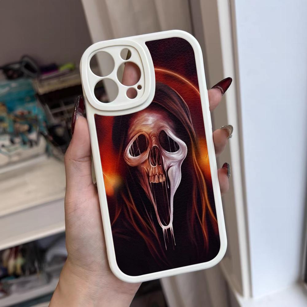 Ghostface Horror Scream Phone Case For Iphone 16 15 14 12 13 Pro Max 11 Mini Xs Puls Lambskin Silicone Cover