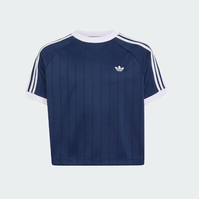 adidas Короткая футболка в полоску
