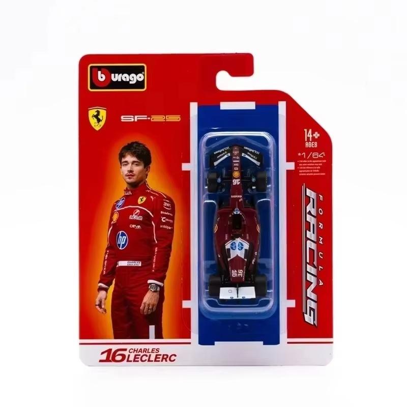 Новый в наличии Bburago 1:64 2025 F1 Sf-25 #16 #44 Rb21 Ферстаппен-#1 Mcl39 W16 Симуляция Сплав Миниатюрная Литая Модель Игрушка Подарок