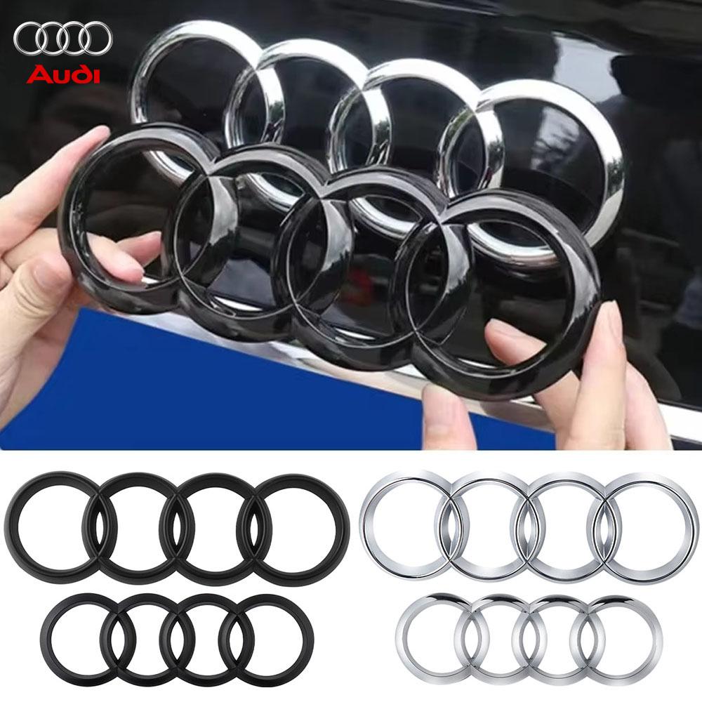 Для AUDI Q3 Q5 Q5 Sportback Q3 Sportback Q7 Q8 S5 S6 S7 R8 S4 4 Кольца ABS Автомобильный Капот Передняя Решетка Капота Задний Значок Багажника Наклейки