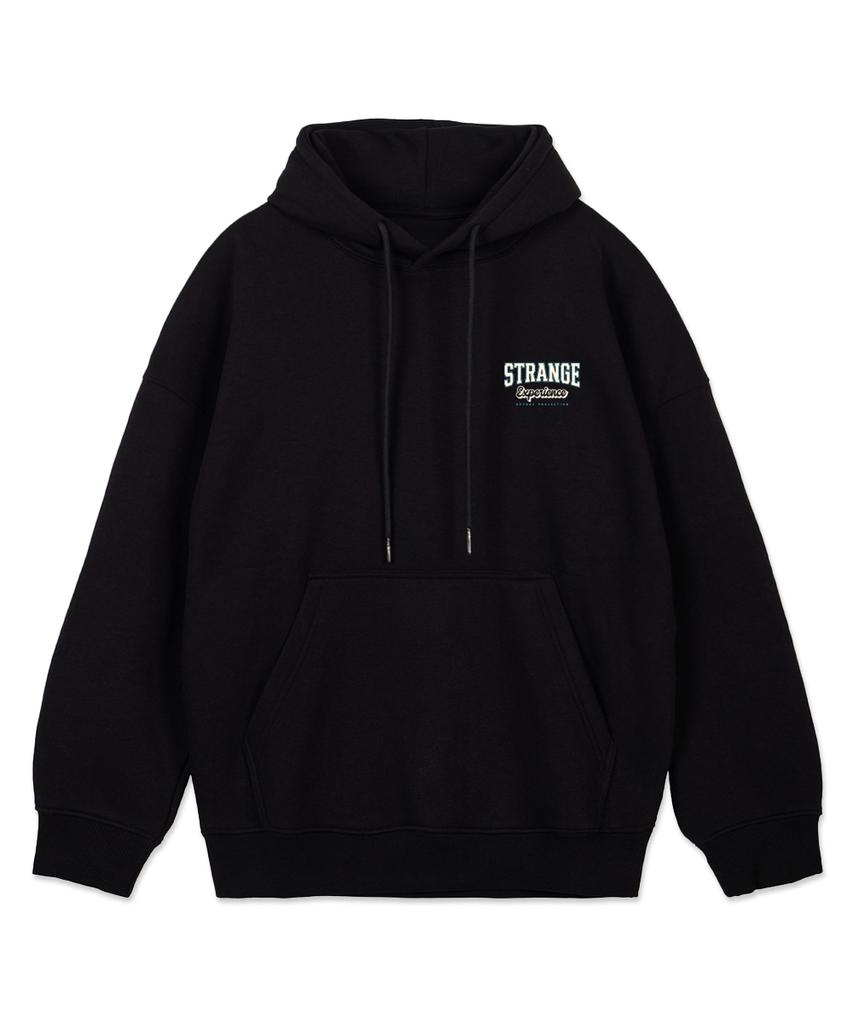Странный Опыт Свободная Толстовка с Широкими Плечами_Черный