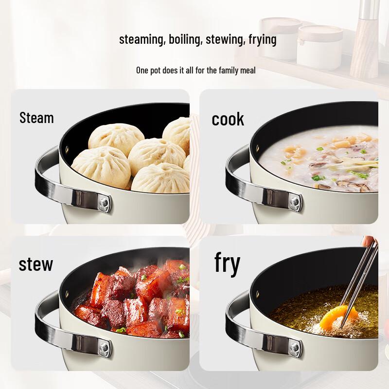 Wenlun Mountain Ribbon Ceramic Non-Stick Multi-Cooker Pot