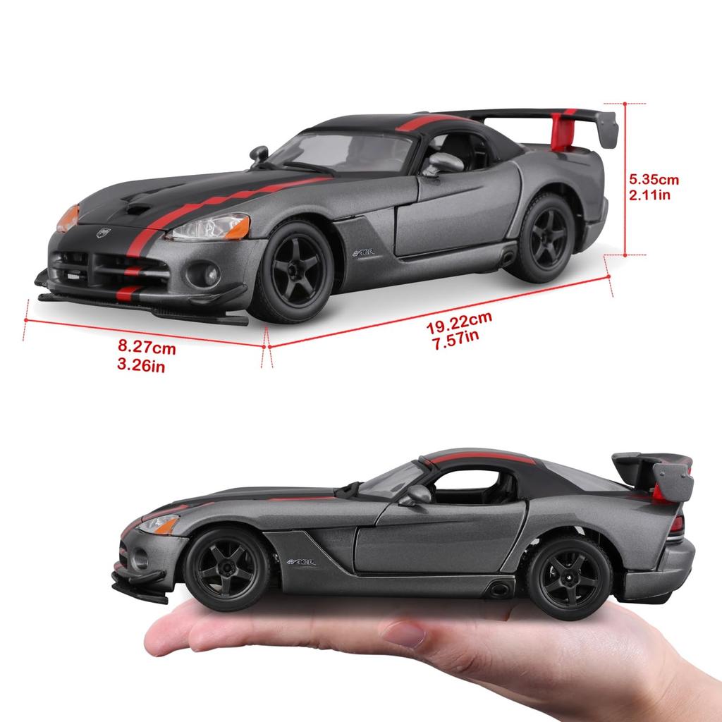 Bburago Dodge Viper SRT 10 ACR серый мини-автомобиль литой автомобиль полный продукт GY 1/24 18-22114