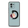 Чехол для телефона с цветочными буквами S для Xiaomi 14 13 12 11 Lite 13T 12T 11T Pro 9T Mi Poco X6 X5 M3 X3 Pro F5 F4 F3 5G, черный чехол