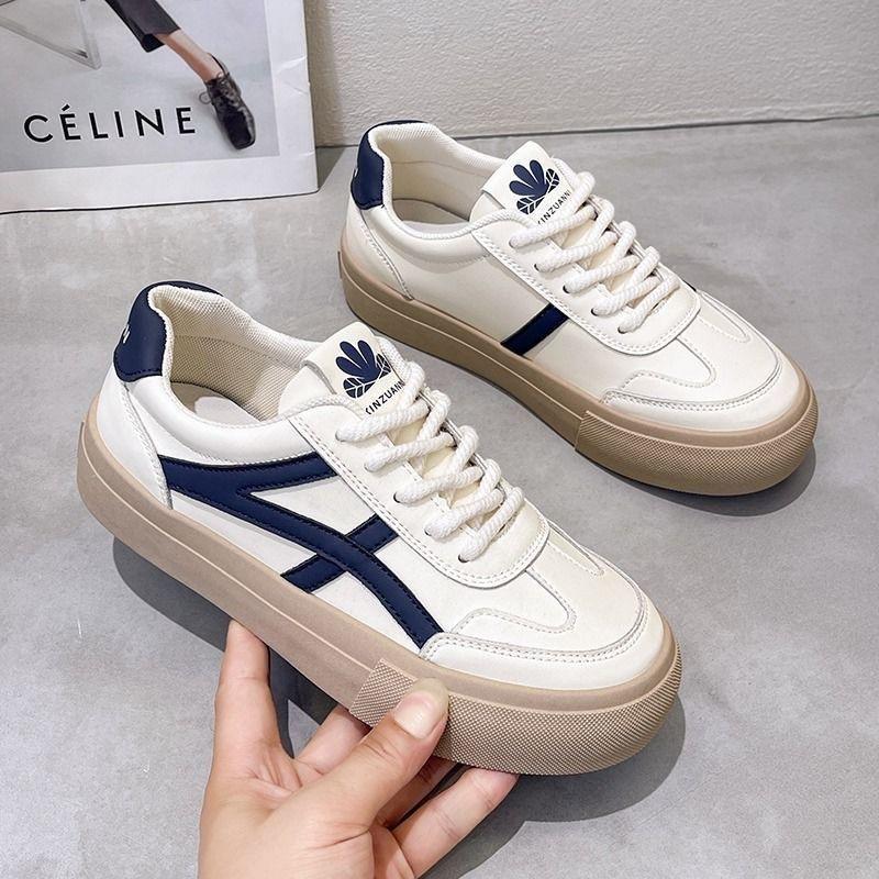 Popular Little White Shoes Summer Women's 2024 Autumn New Breathable Thick Baseplate Shoes Retro Casual Sports Chic Shoes