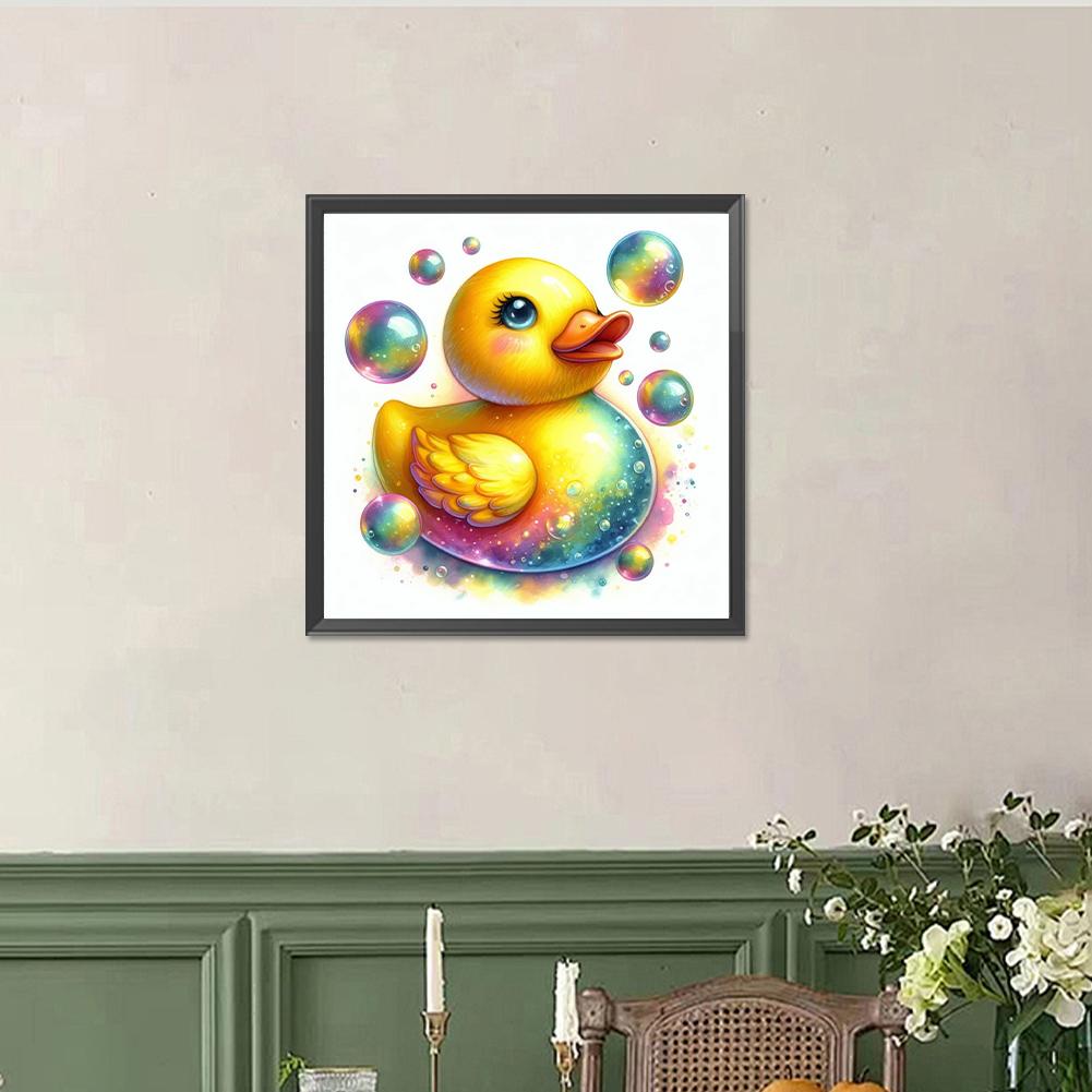 5D DIY полная круглая алмазная картина Утка Набор для домашнего декора Искусство Ремесло 40x40см.