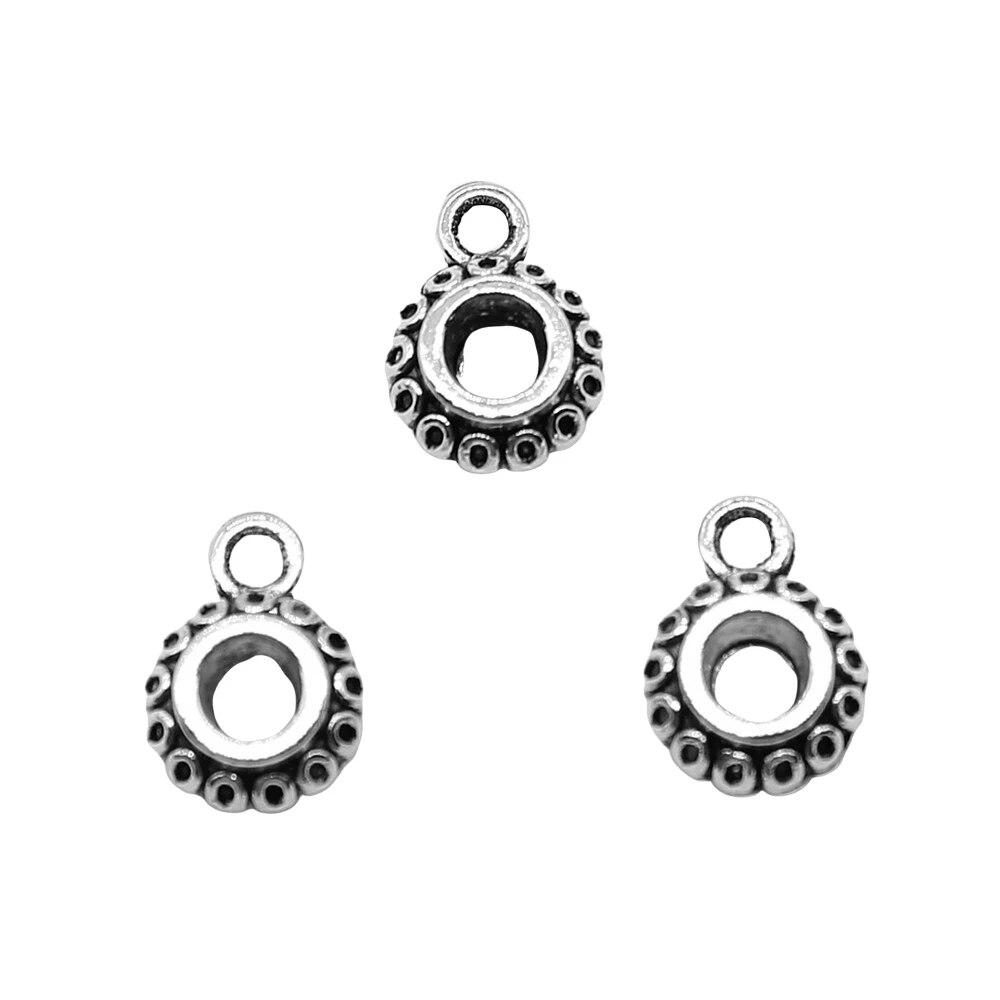 Декоративные металлические подвесные компоненты для головы с античной отделкой и бусинами для изготовления ювелирных изделий