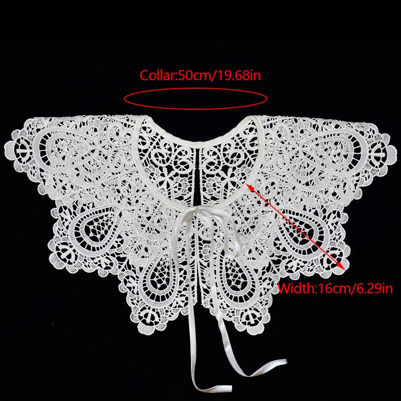Female Cloud Shoulder Ming System False Collar Small Shawl\t Lace Shawl Peplum Openwork Collar Girl'S Accessory Hanfu