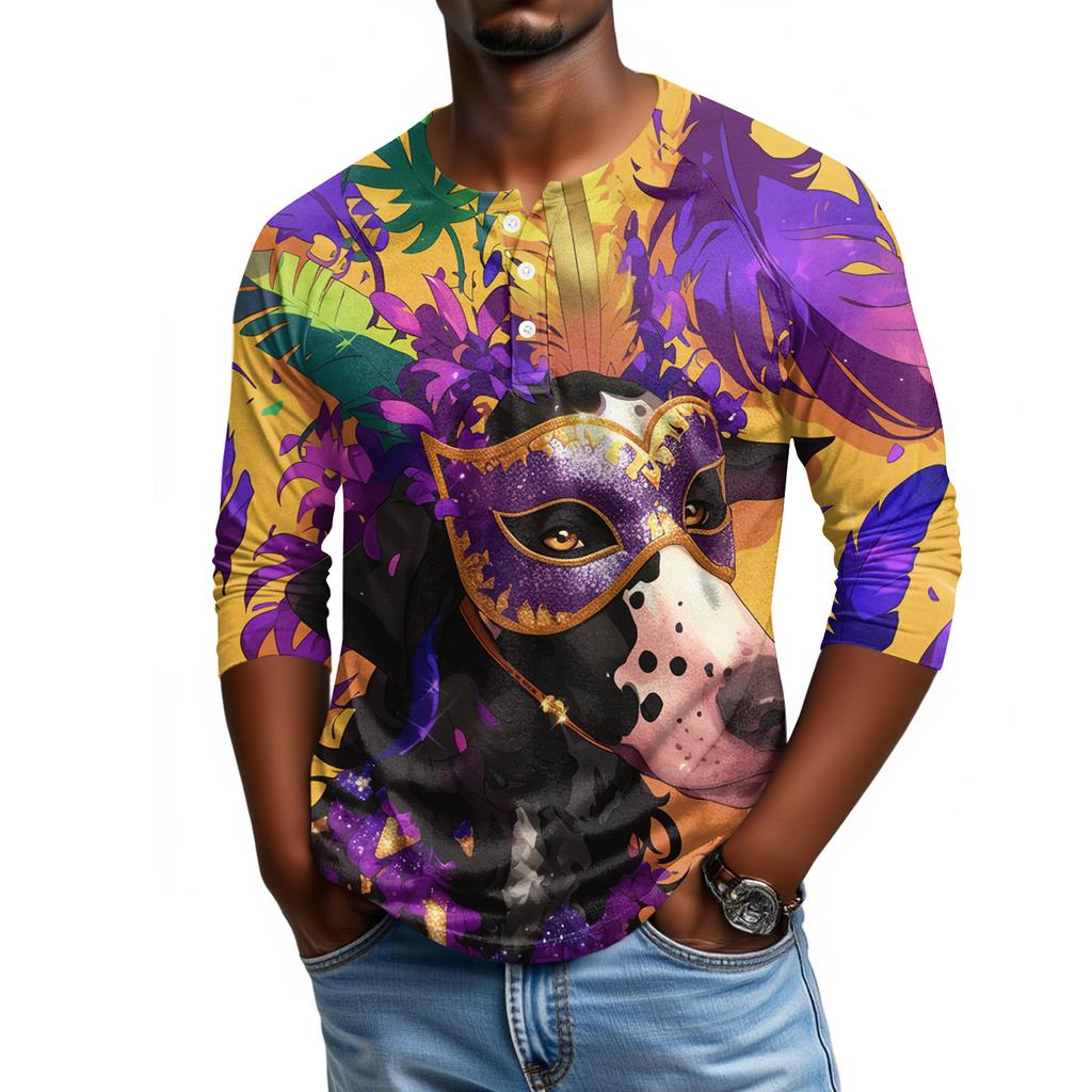 Мужской топ с рукавом реглан и рукавом три четверти