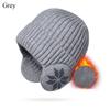 Soft Plush Knitted Hat Thickened Ski Beanie Hat Fashion Plain Hats  Sports