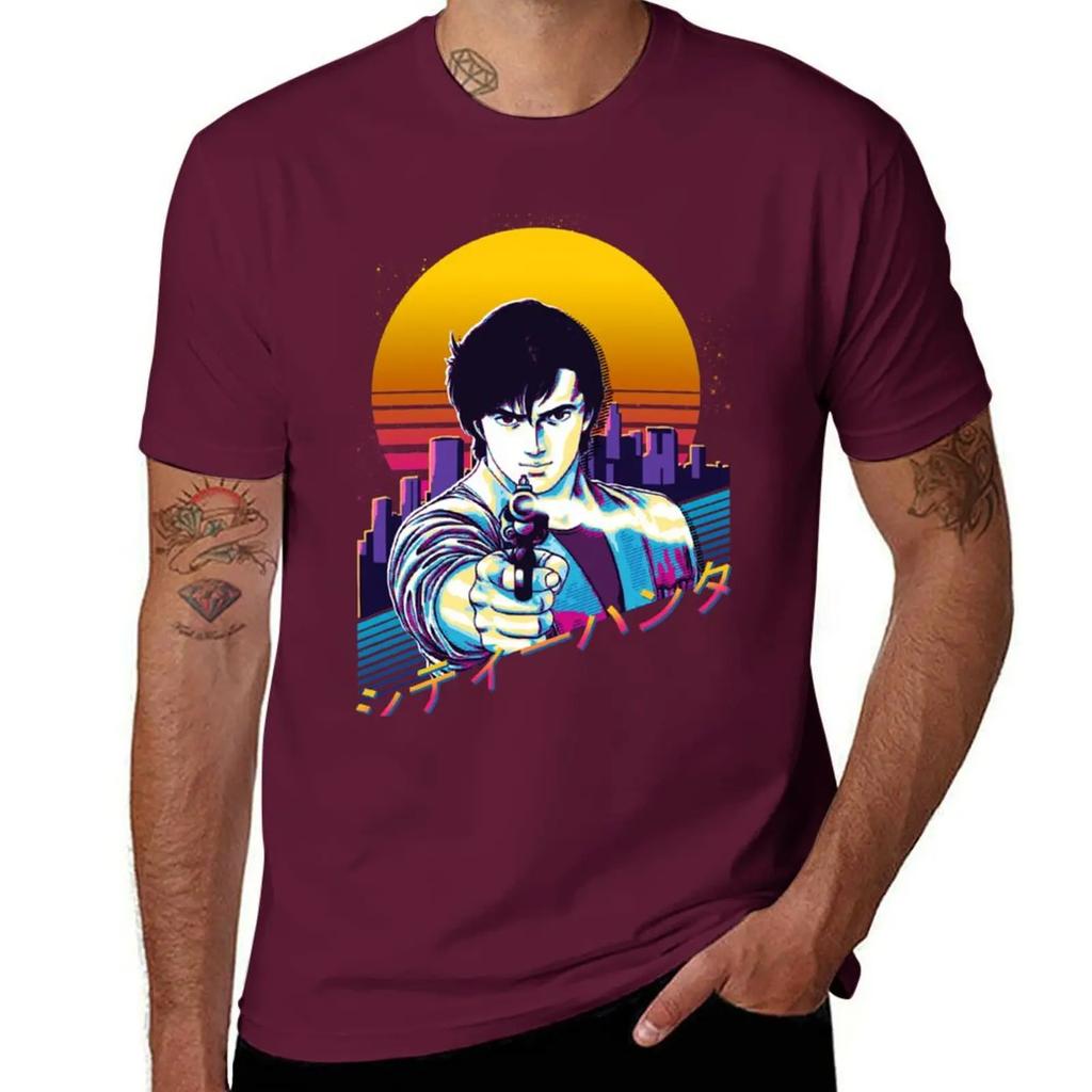 City Hunter - Ryo Saeba Retrowave Essential T-Shirt for a boy plus size tops funny t shirts for men
