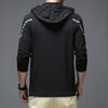 Spring and Autumn Men's Sports Jacket Zipper Cardigan Sweater Hooded Large Size Fitness Running Jacket Men