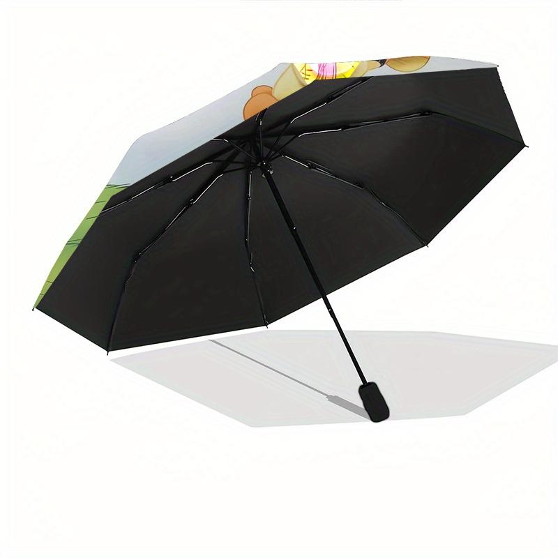 Happy Winnie the Pooh Piglet and Tigger Automatic Opening and Closing Folding - A Good Choice for Gifts, Fashionable and Convenient Umbrella