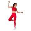 Women's Athlete Fitness Yoga Plates High Waist Tights-crop Ribbed Set 2 Pieces