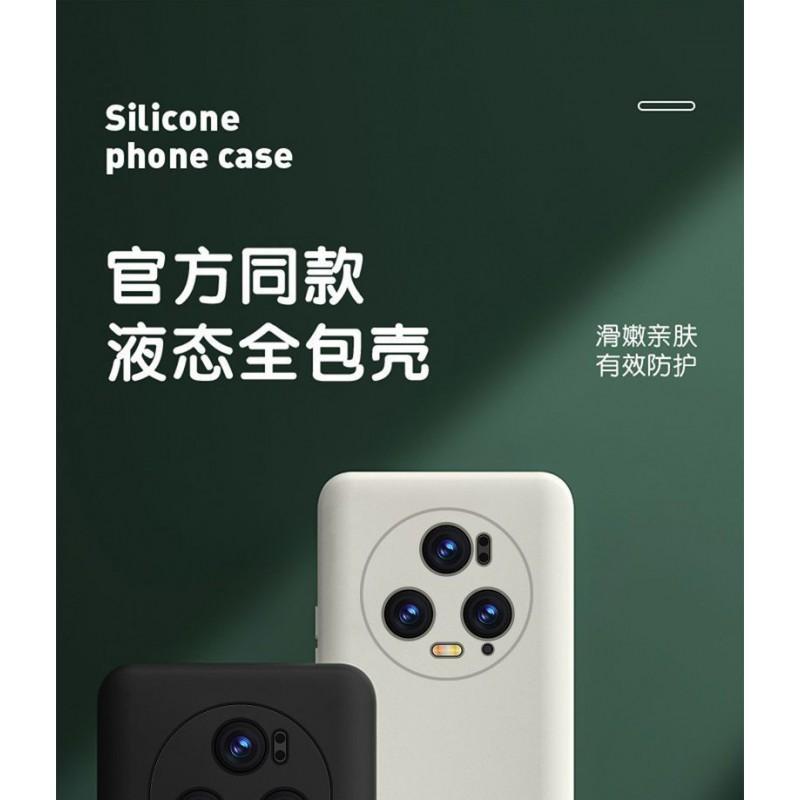 Liquid Silicone Phone Case Honor Magic 5 Pro - Full Coverage Shockproof Soft TPU Cover In Gray Black Blue Green