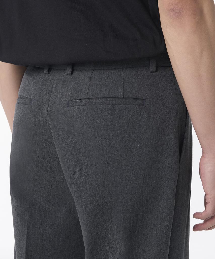 MUSINSA STANDARD Recycled One-Tuck Relaxed Tapered Hidden Banding Crop Slacks 2-Pack