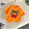 Children's Casual Short-sleeved T-shirt - Summer Girl's Cute Cherry T-shirt
