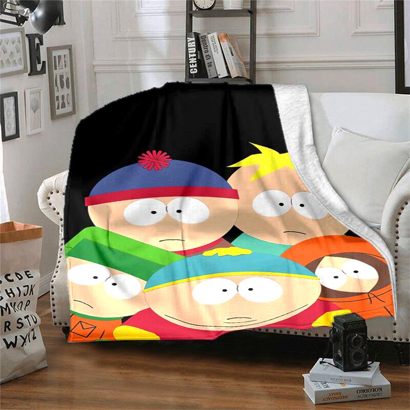 South Park Flannel Blanket Soft Warm All-Season Throw, Design for Camping, Car Travel, Hiking Sofa, Bed, Office Perfect Gift for Parties