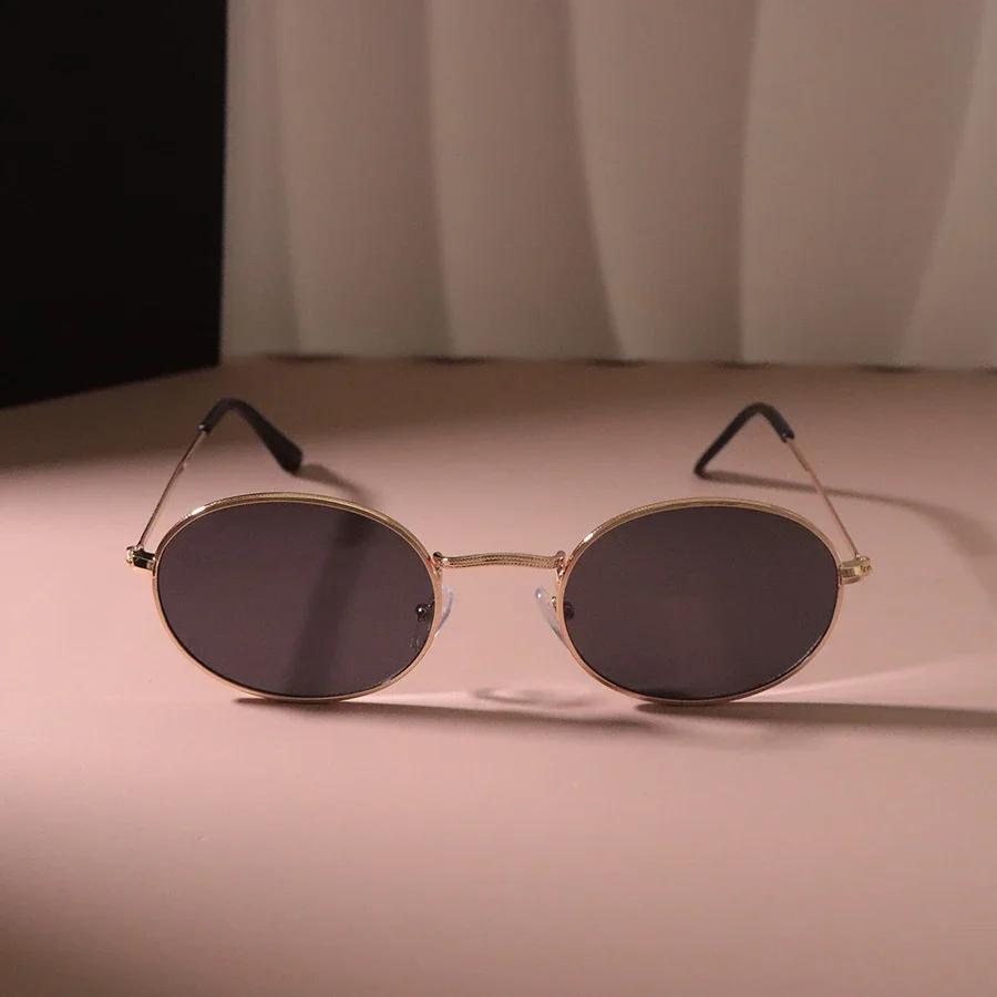 Retro Oval Sunglasses Women Men Brand Designer Vintage Sun Glasses Female Male Fashion Mirror Travel Punk