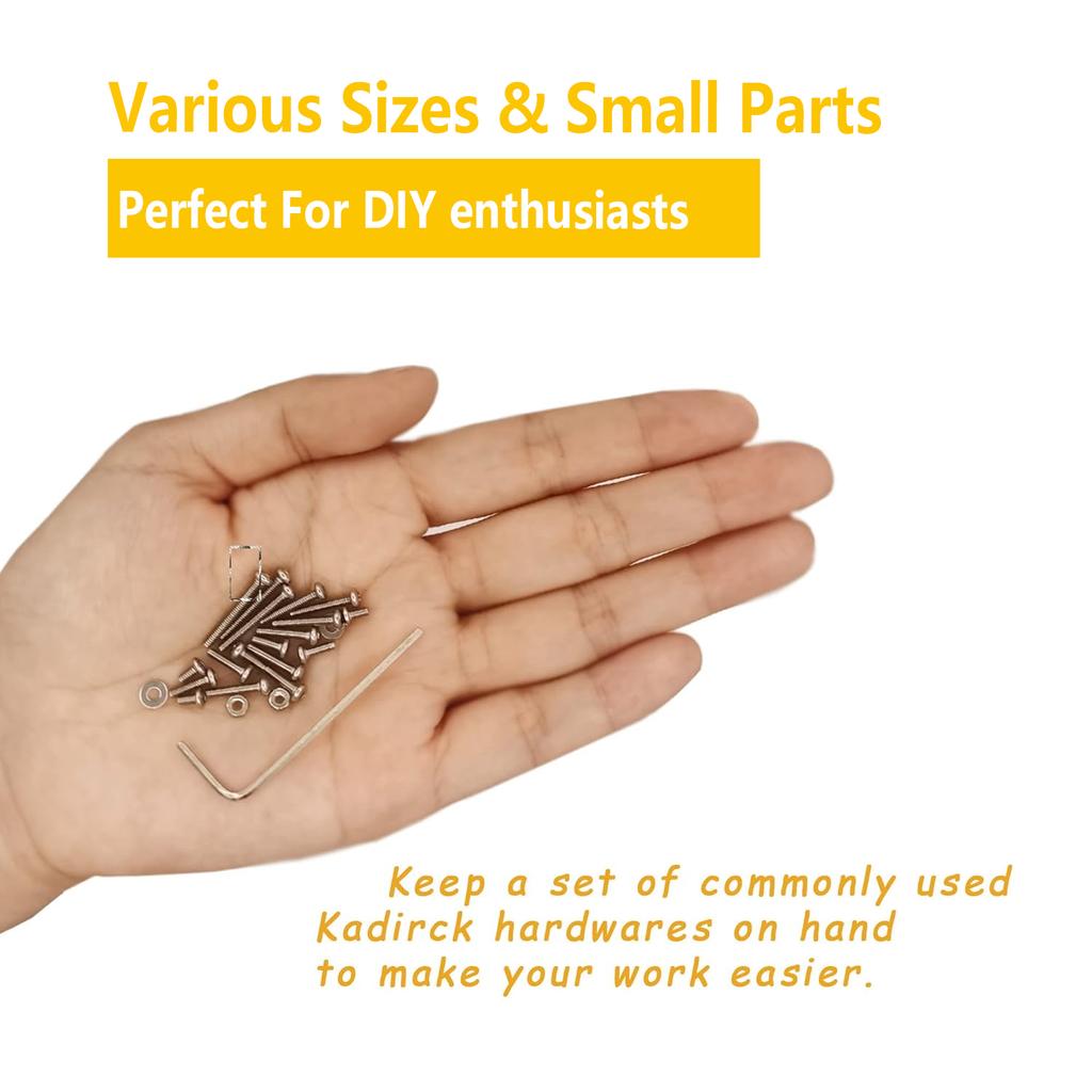 Набор из 660 штук метрических винтов с полукруглой головкой и шестигранным углублением и гаек