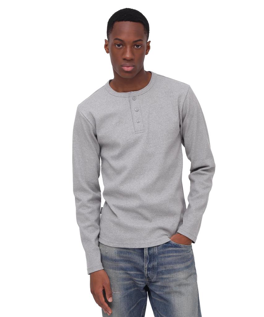 AVIREX DAILY RIB HENLY NECK TEE 6153482 men's M grey