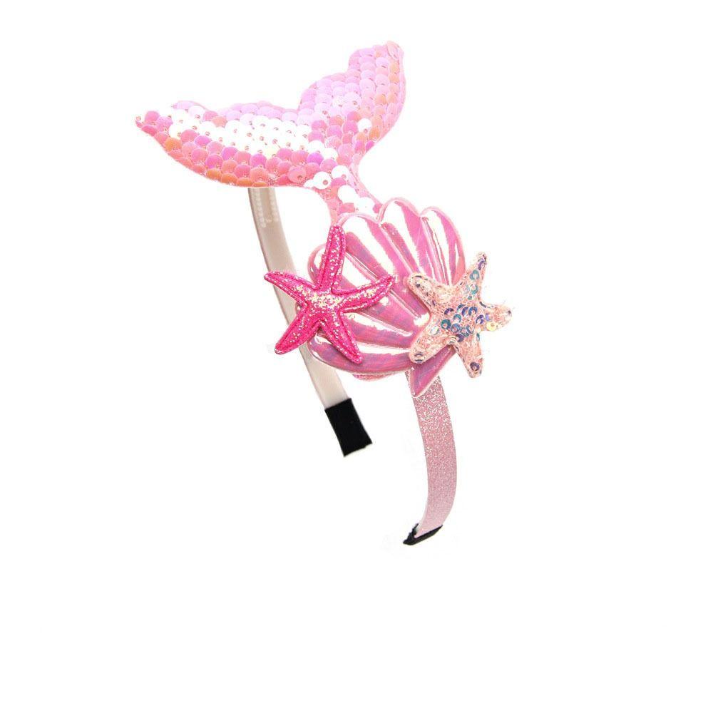 Sweet Mermaid Hair Bands Princess Girls Headwear Glitter Sequin Shells Headband