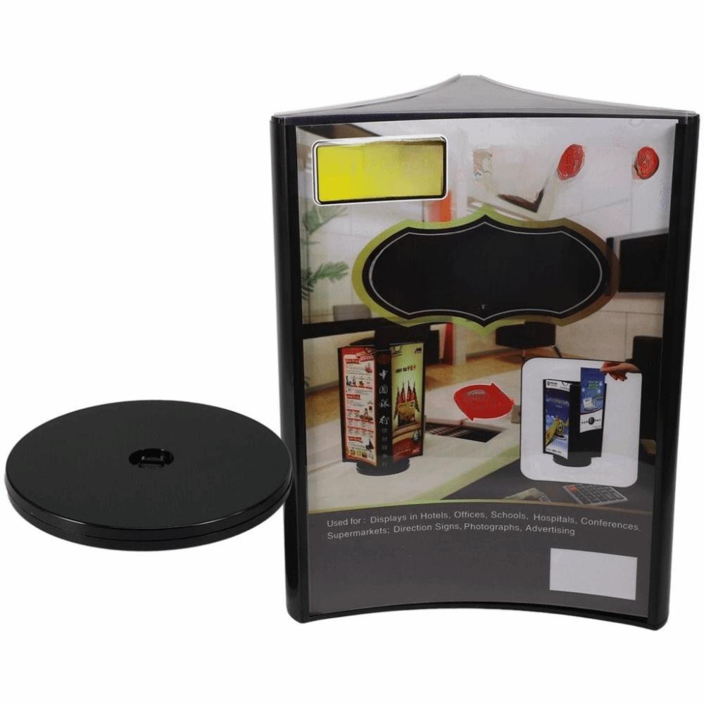 Three-Sided Acrylic Revolving Table Card A4/A5 Menu Sign Holder Menu Display Stand Desktop Use