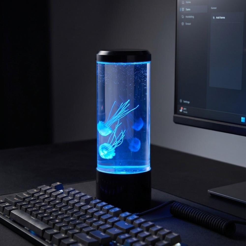 Acrylic LED Jellyfish Night Light 7-Color Changing Jellyfish Lava Lamp  Bedroom