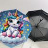 1PC Unicorn Cloud Umbrella-8-Rib Reinforced Portable Folding Travel Suitable for All Seasons Outdoor Daily Use Is an Ideal Choice -F389