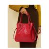 New European and American Fashion Embossed Lychee Pattern Six-piece Set for Women's Bag Versatile Women's One-shoulder Hand Length Straddle Bag