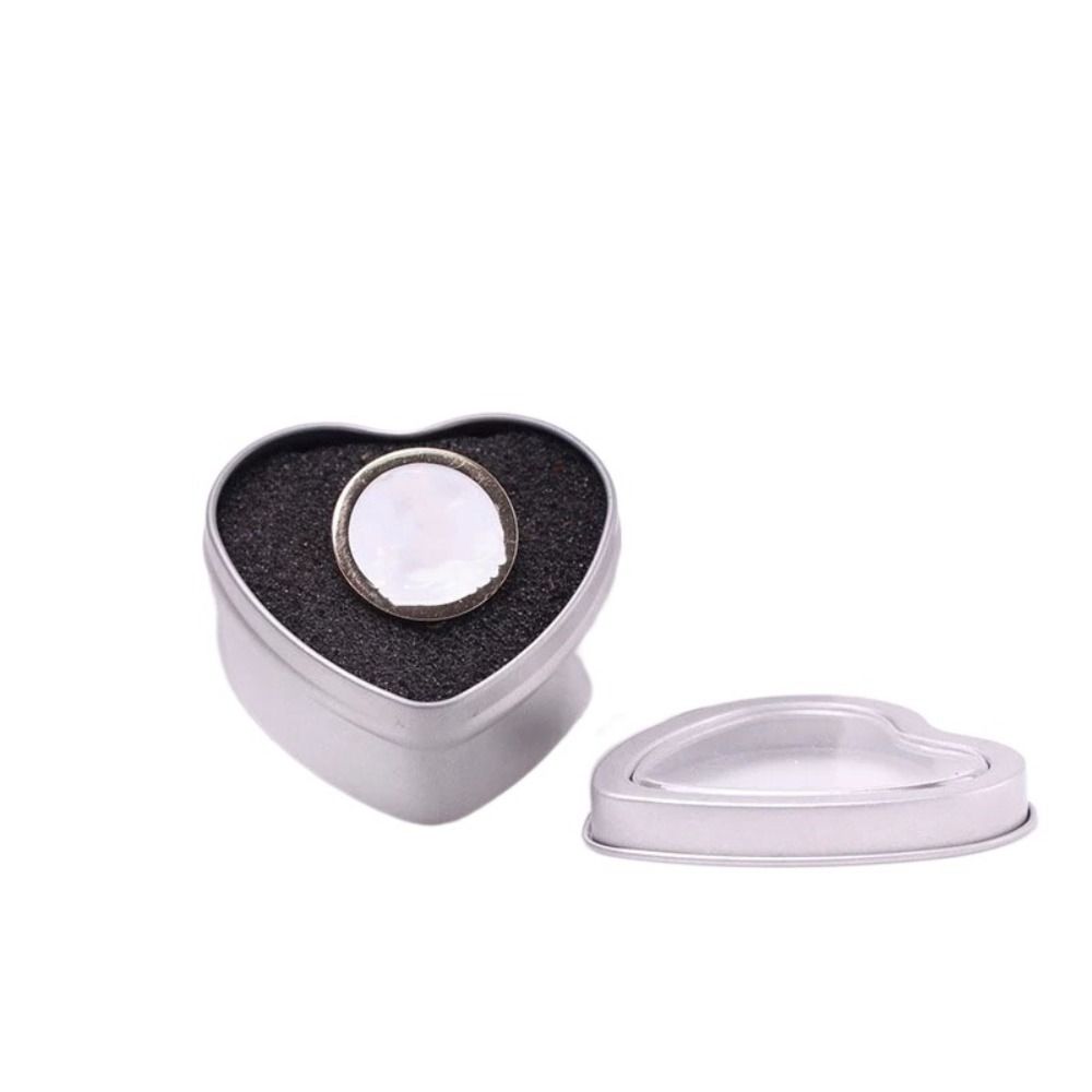 Silver/Red/Pink Heart Metal Box Empty Jewelry Box Heart-shaped Containers for Candle