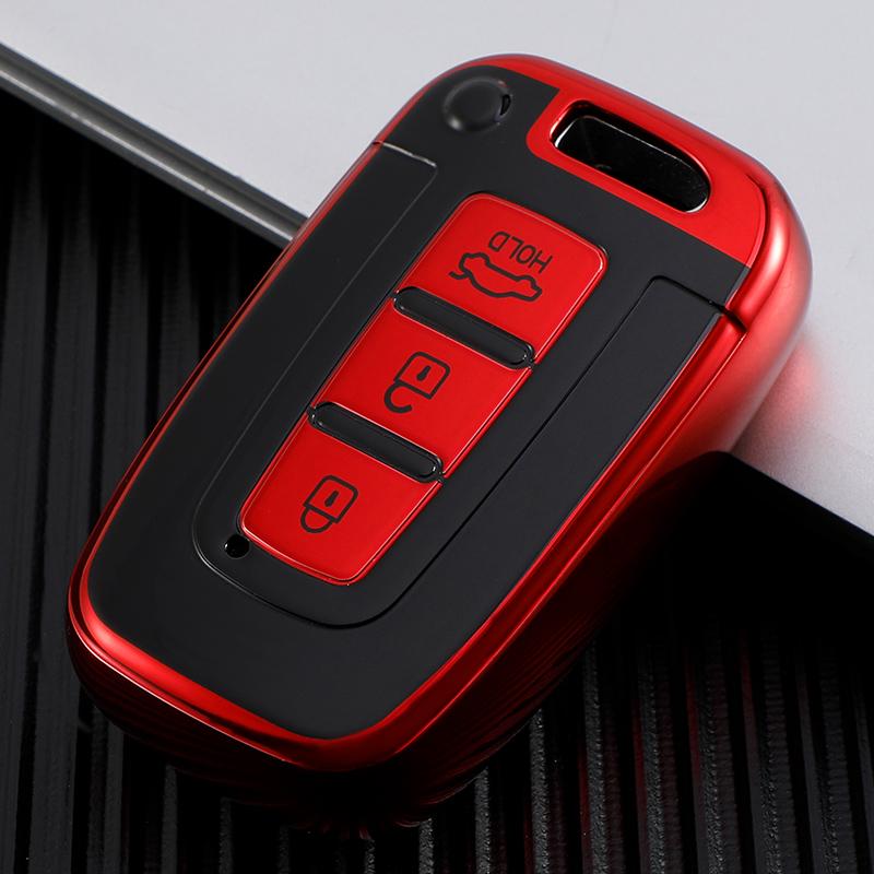 Soft TPU Car Key Cover Case Shell Fob For Hyundai Accent Elantra Solaris HB20 Veloster SR IX35 I30 for KIA RIO K2 K3 Sportage Accessories