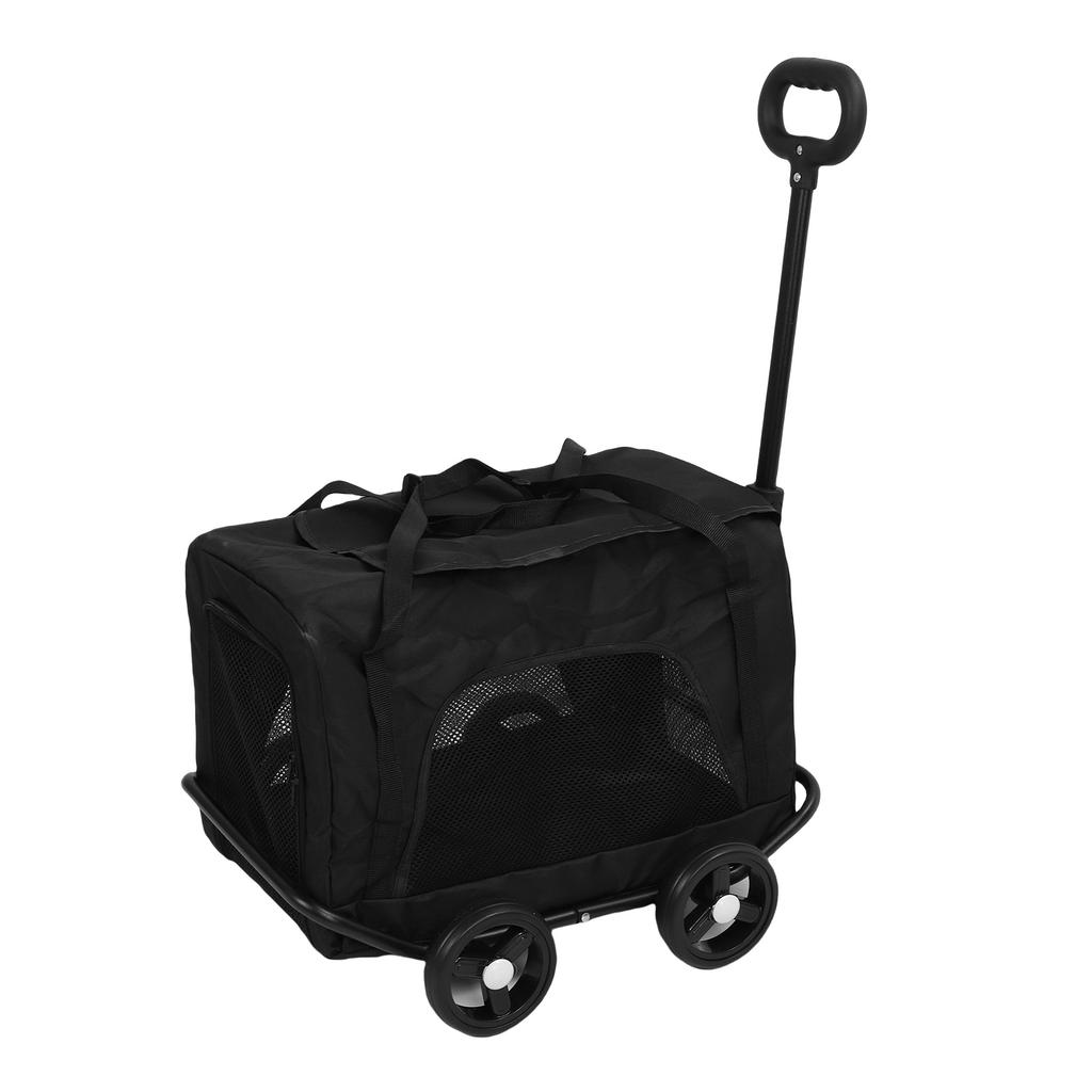 Dog Carrier with 4 Wheels Portable Rolling Cat Carrier Small Pet Stroller with Telescope Handle for Traveling Camping