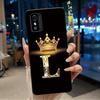 Shockproof  Phone Case For ZTE Blade L9 Silicone Black Soft Pretty A To Z Letter Glitter Crown Pattern Protective Back Case