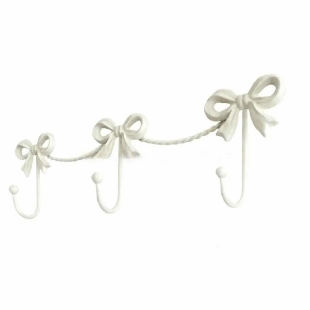 Iron Material Metal Bow Wall Hooks Golden Finish Modern Minimalist Hooks  Home Decor